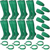Funnysoft 24 Pcs Knee High Soccer Socks Set 8 Softball Socks 8 Sports Headbands 8 Elastic Hair Ties for Baseball Accessory