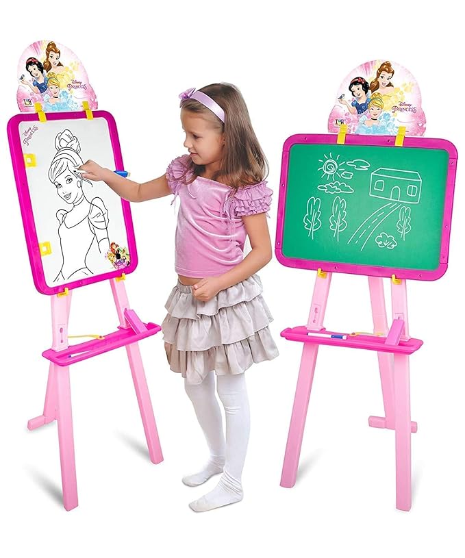 TOYSM 5 in1 Barbie Writing Activity Board with Stand White