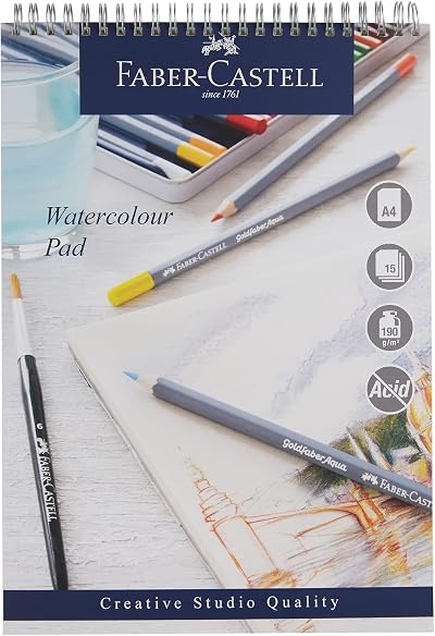 Faber-Castell Creative Studio Watercolour Pad A4 190 GSM 15 Sheets