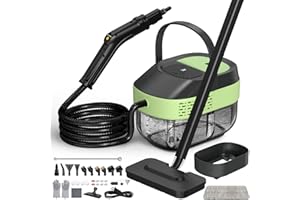 GRANARBOL 14 IN 1 Steam Mop, 1.6L Detachable Handheld Steam Cleaner with 37 Accessories, 2500W Multipurpose Steamer Cleaning for Home,Floors,Tile,Grout,Upholstery,Carpet,Car,15S Fast Heat-Up