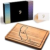 California Cutting Board Personalized Home Gifts, State Wooden Cheese Board, California Themed Housewarming Gifts and Souvenirs, Custom New Home Gifts Destination Cutting Board