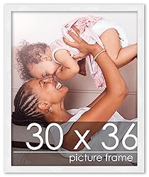 Poster Palooza 30x36 Frame White Solid Pine Wood
