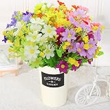 OWLKELA Artificial Silk Daisy Flowers 6 Bundles Multi Color for Indoor Outdoor view 5