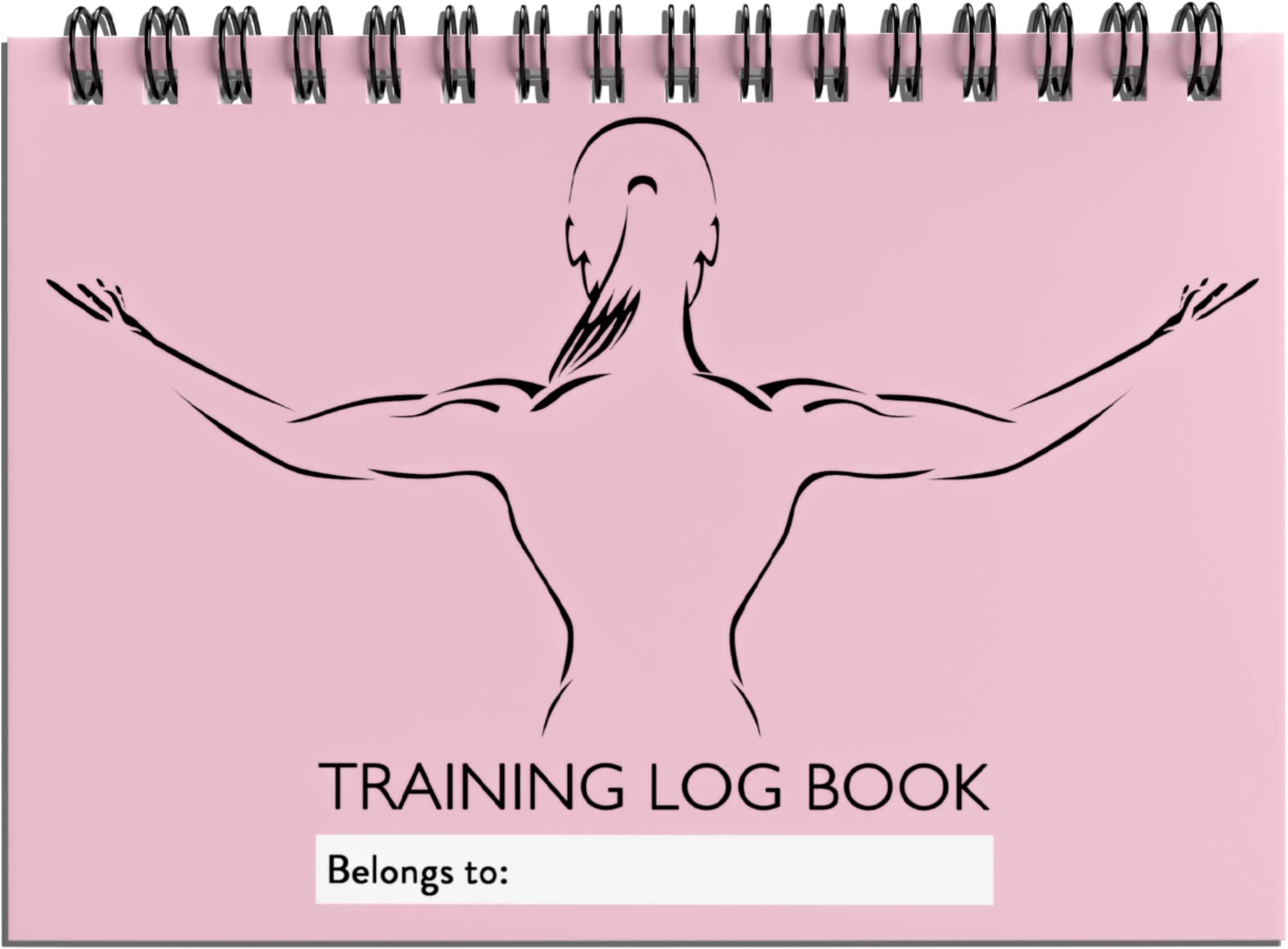 Workout Log Gym Wire-Bound A5 Sized Training and Gym Diary - Fitness Goals Track 500 Workouts Record Progress Strong Durable 2020 New Year Pick Your Cover (Lady Silhouette)