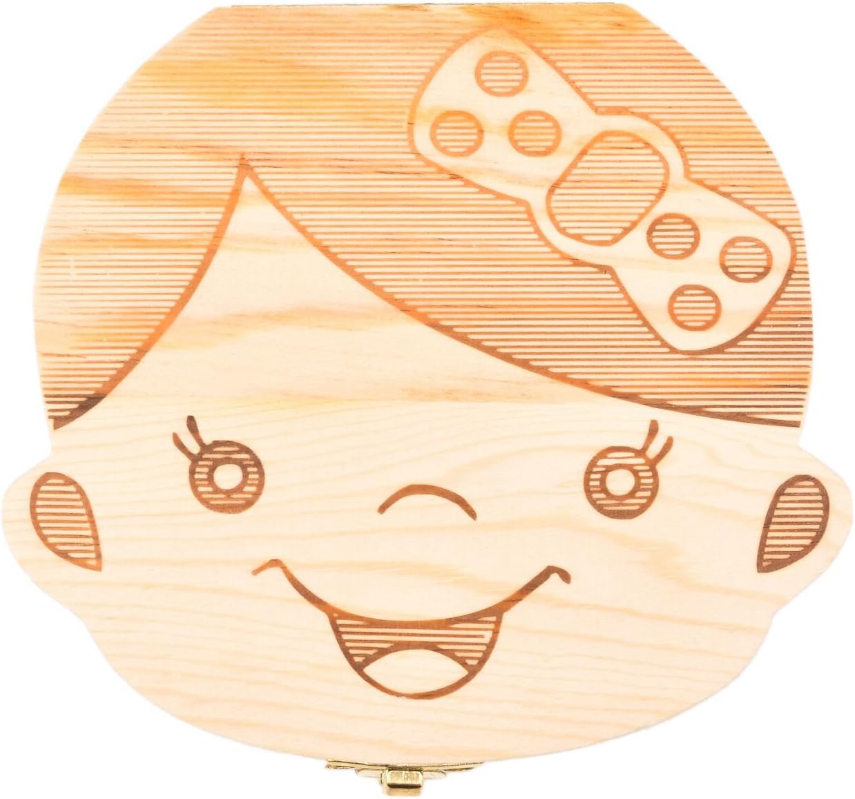 Baby Teeth Box Save Wooden Boxes First Haircut Keepsake Tooth Fairy Box Personalized Tooth Holder for Girl