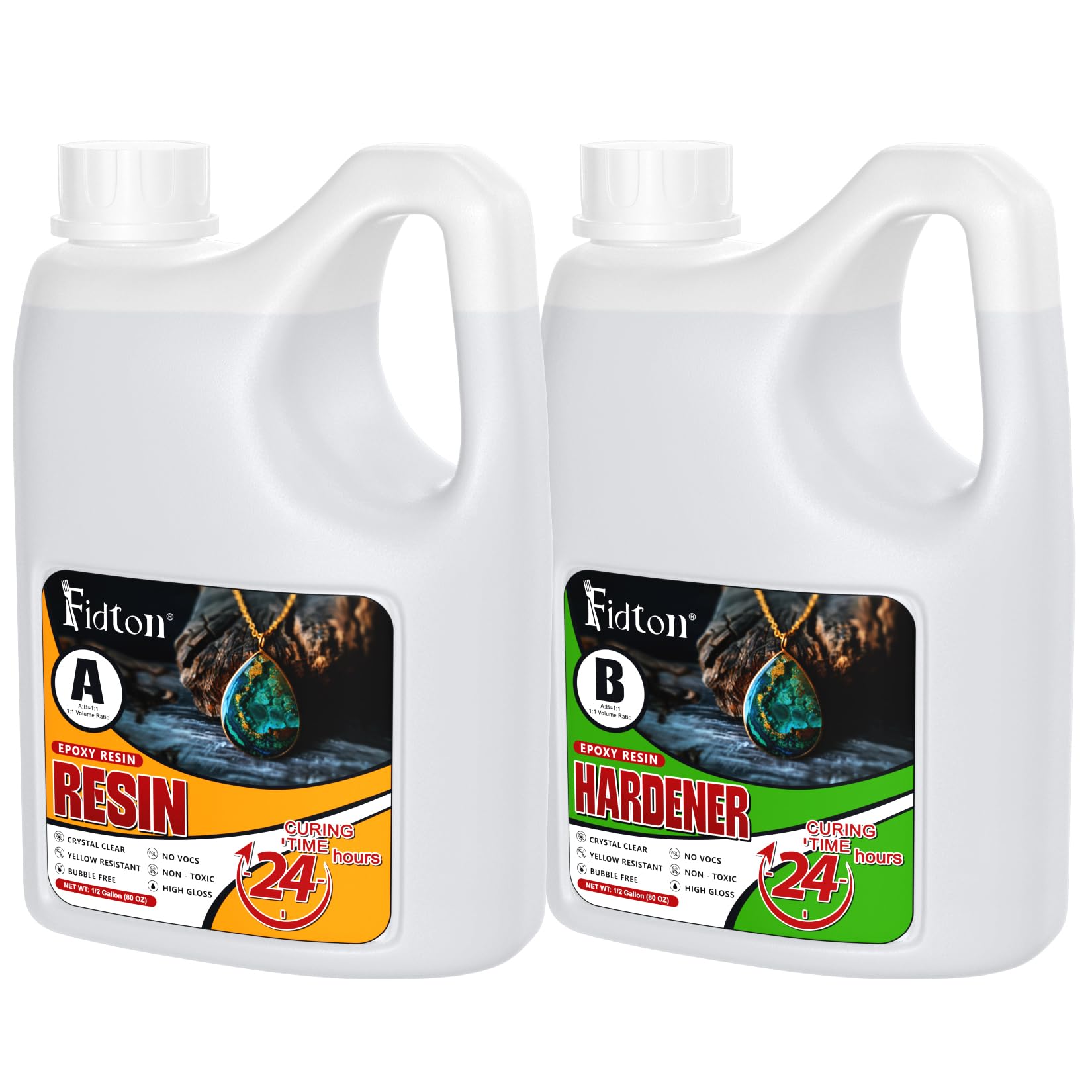 Epoxy Resin - 1 Gallon Resin Kits for Beginners, No Bubbles Crystal Clear for River Table, Craft Resin for Wood, Floor, Trays, Coaster, Tumblers - 2 Part Epoxy Resin Kit