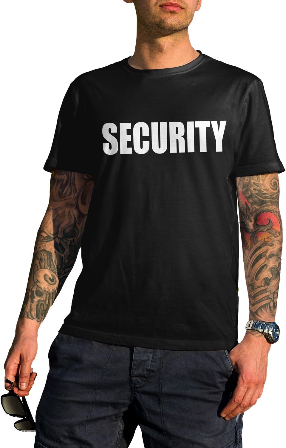 CheapRushUniform Security Guard Officer Uniform T-Shirts Two Sides Printing