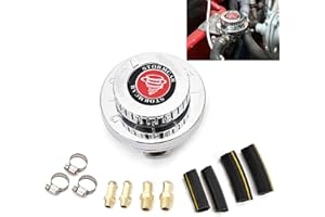 RJSPHH Fuel Pressure Regulator Kit Carburetor Carb Fuel Pump FPR, Adjustable Gunmetal Fuel Pressure Regulator Universal for Carburetor Engine