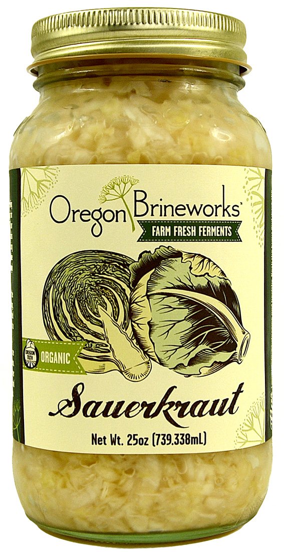Organic Raw, Fermented Classic Sauerkraut, 25 Oz Economy Size (1 Jar