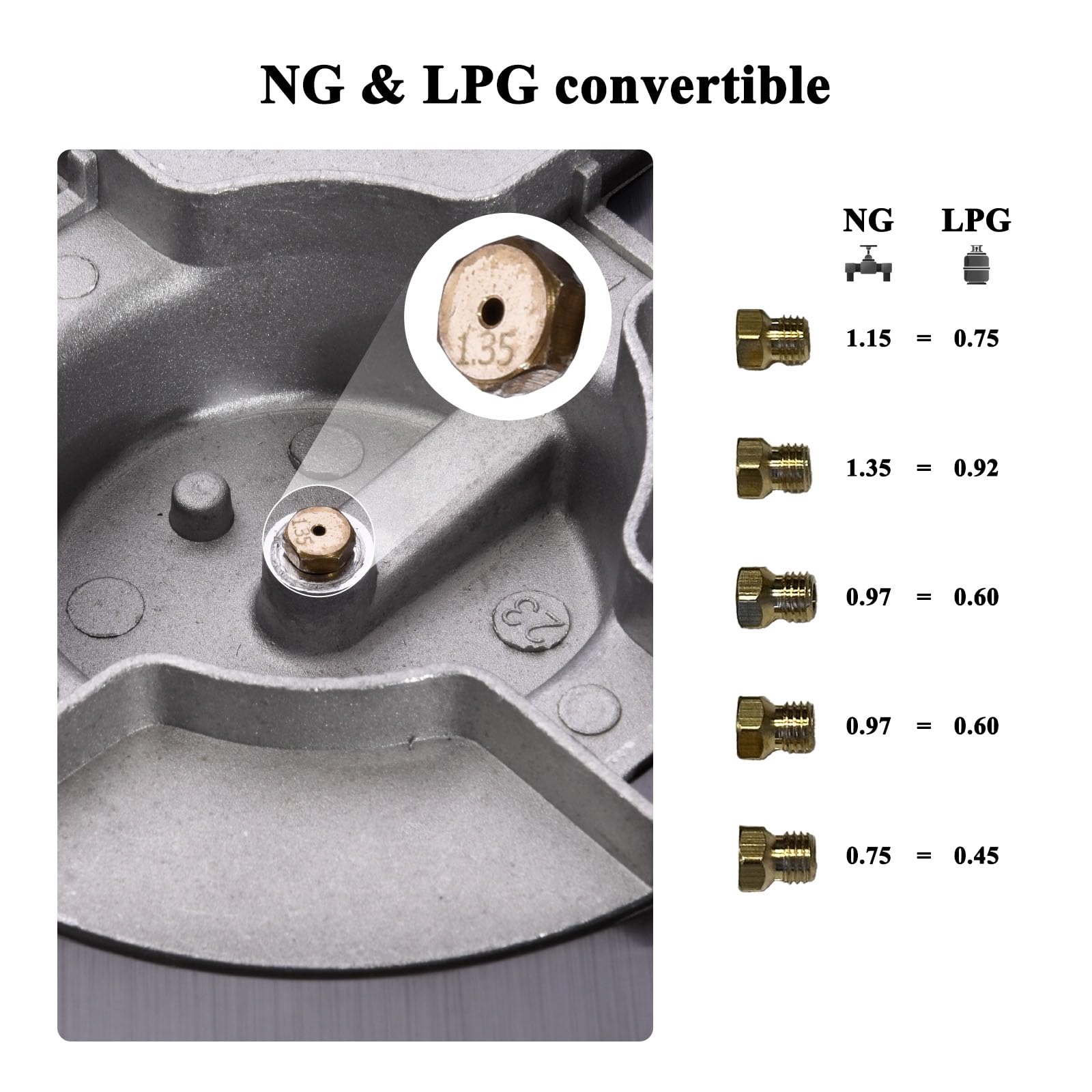 30 Inch Gas Cooktop, Built-in Tempered Glass Stovetop With 5 High Efficiency Burners - LPG/NG Convertible Gas Hob