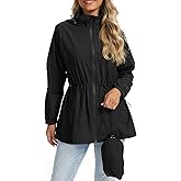 Zando Lightweight Rain Jacket Women Waterproof - Packable Windbreaker Jacket Raincoats for Women with Hood for Travel Outdoor