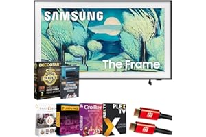 Samsung 50" The Frame LS03FA QLED 4K TV 2025 Art Mode, Vision AI | CPS Exclusive 26 Month Protection, 2X HDMI Cables, Premiere Movies Streaming & Deco Gear Complete Home Theater Beginner's Guidebook