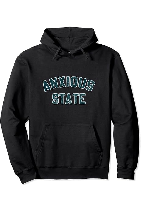 Amazon.com: Anxiety State Vintage College Inspired Design Pullover Hoodie :  Sports u0026 Outdoors