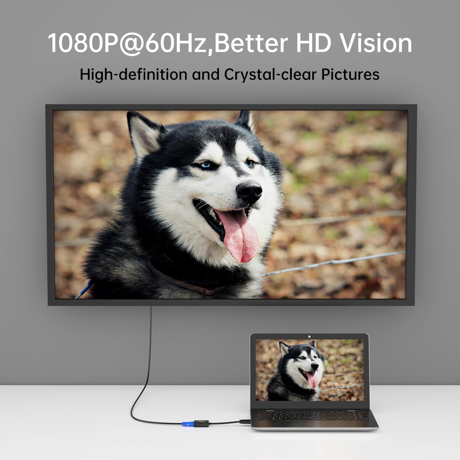 MT-VIKI HDMI to VGA Adapter, Non-bidictional, Support HDMI Device to VGA Monitor Converter