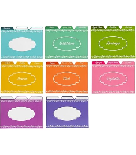 Recipe Card Holder Labeleze Clear Protective Covers For 4x6 Recipe Cards -  Keep Your Recipes Clean! Recipe Card Dividers