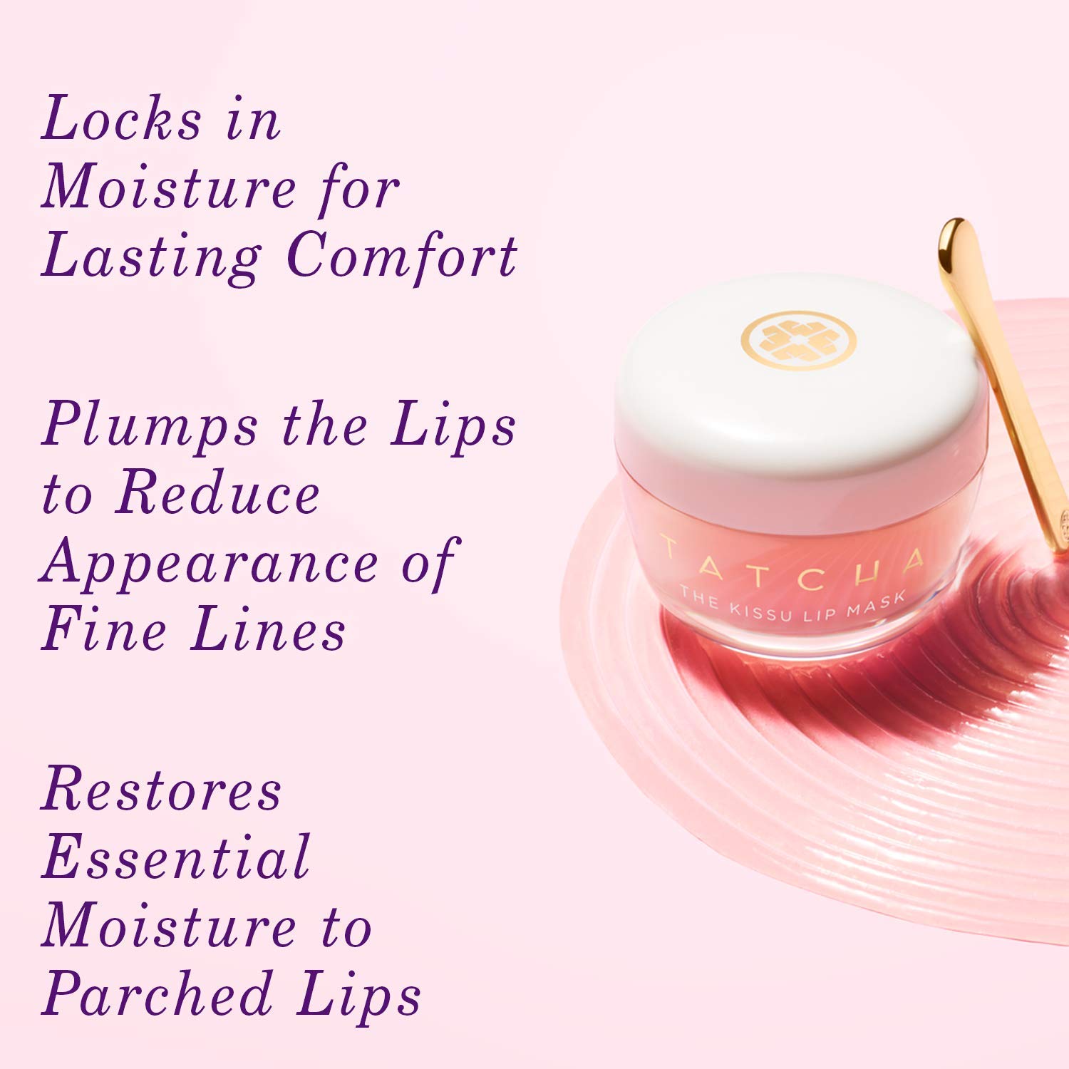 Tatcha Kissu Lip Mask: Plumps The Look of Fine Lines & Wrinkles, 9.0 G | 0.32 oz : Beauty