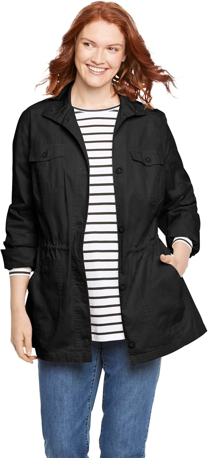 utility jacket women's plus size