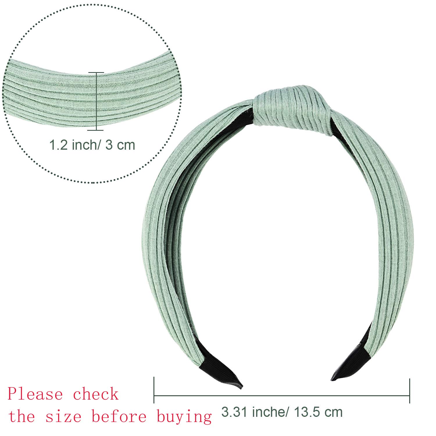 8 Pieces Wide Headbands Knot Turban Headband Hair Band Elastic Hair Accessories for Women and Girls, 8 Colors (Color 1) : Beauty