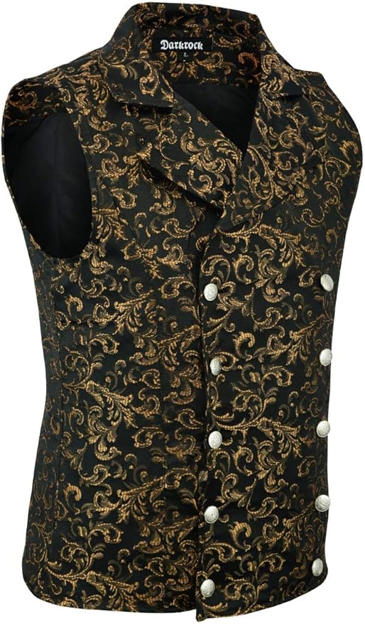 Herren Formelle Gothic Weste Viktorianische Steampunk Cosplay