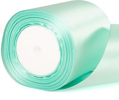 ZSYIULIA Teal Satin Ribbon 22m 10cm Wide Premium Florist Gift Craft