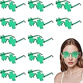 12 Pcs St Patricks Day Glasses Shamrock Glasses Irish Four Leaf Clover Shamrock Sunglasses St Patricks Day Accessories Decorations Sunglasses Party Favor Supplies Accessories Women Men Party Favor