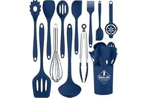 Kitchen Utensils Set-12 Pieces Silicone Cooking Utensils Set (Dishwasher Safe) 392°F Heat Resistant Spatula Set,Kitchen Utens