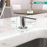 Hansgrohe 40438001 Focus Soap Dispenser Chrome Metal 16 oz 2 1/8" Counter Depth view 4