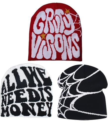 Fashion Knit Beanie with Cross Pattern Y2K Unisex Soft Jacquard
