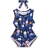 BFUSTYLE Baby Girl Clothes 0-24 Months Outfit Sleeveless Infant Romper Bodysuit with Headband