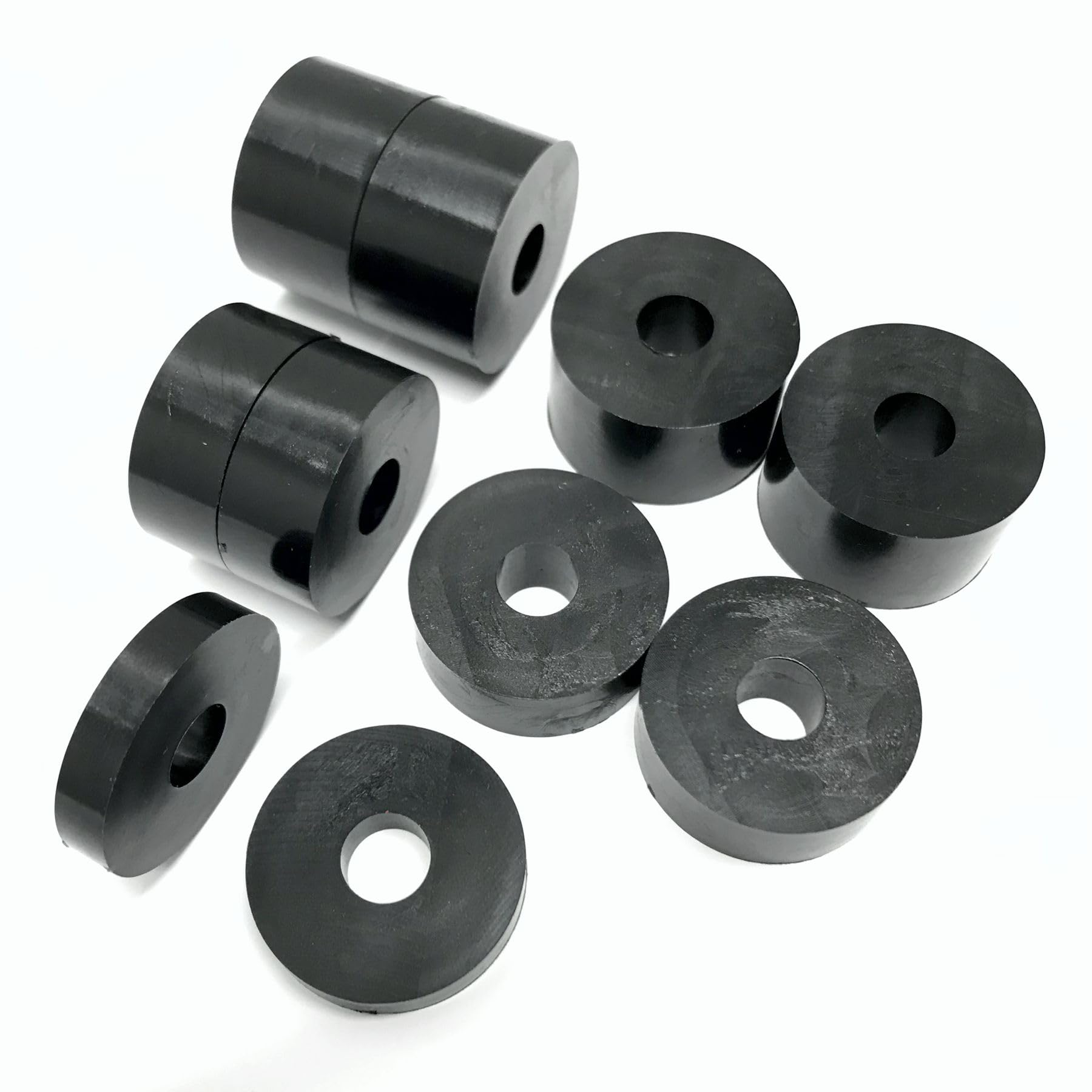 Hawkeng 8mm (M8) Nylon Spacers Standoff Washers (10 Pack) 4 x 15mm, 4 x 10mm, 2 x 5mm - Black