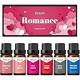 Fragrance Oils, ESSLUX Romance Scented Essential Oils for Diffuser for Home, Premium Soap Candle Making Scents, Romantic Aromatherapy Oils Gift Set, 6x10ml - Bulgarian Rose, Best Wishes and More