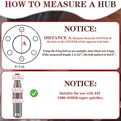 LUXTRKSTO 1 Set 6 on 5.5'' Trailer Hub Kit for