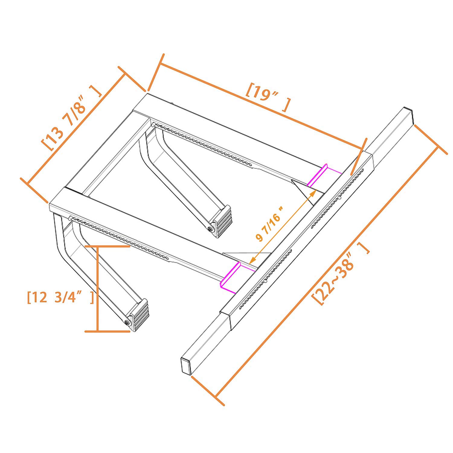 Jeacent AC Window Air Conditioner Support Bracket No Drilling Fits AC
