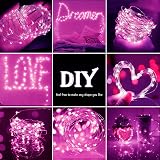 cshare Pink Fairy Lights 50 LEDs 5m Battery Powered for Girls Bedroom view 5