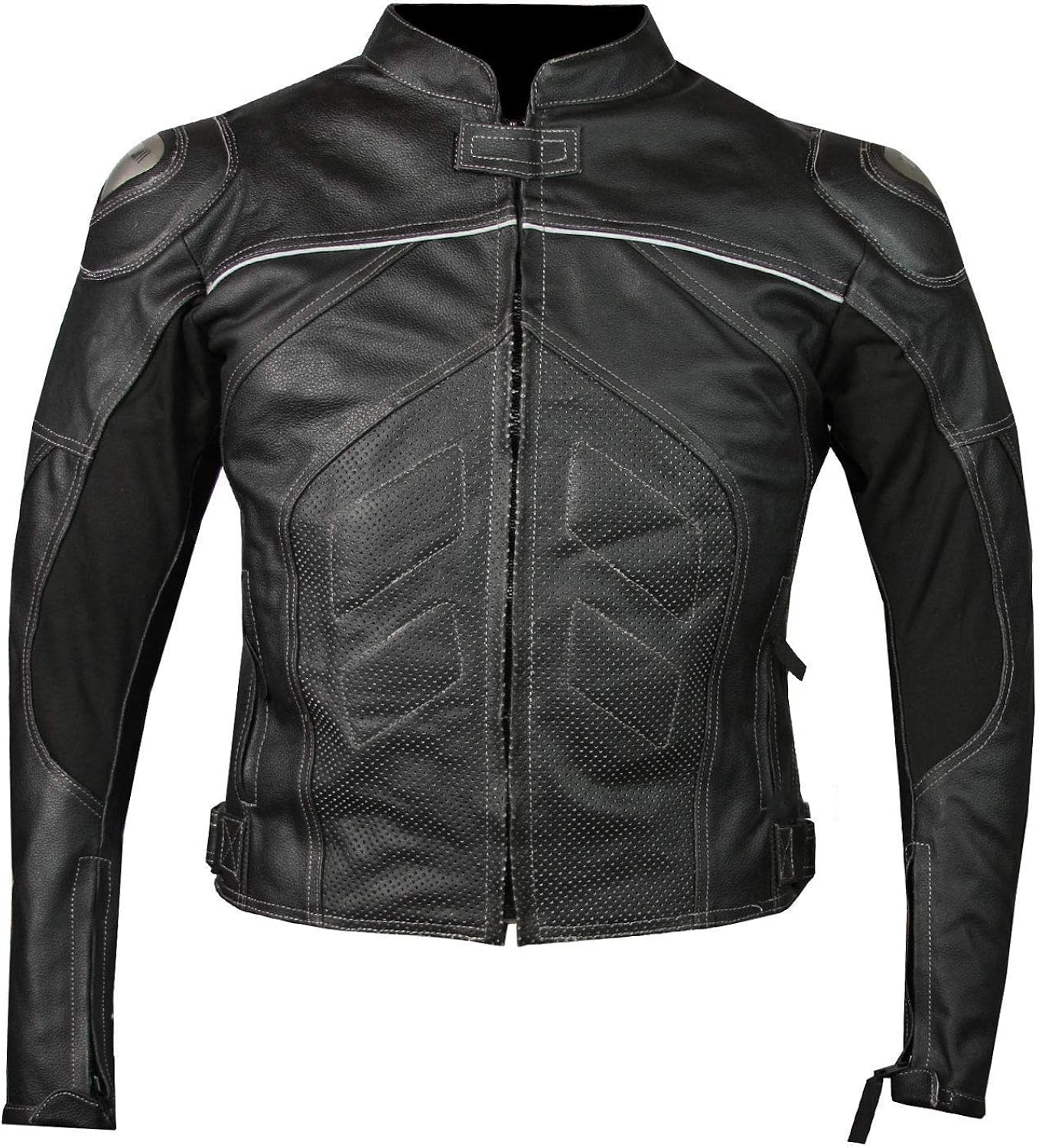 IIIFashions Men's Armor Padded Motorcycle Cowhide Leather