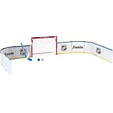 Franklin Sports Mini Hockey Rink Set - Half Rink Knee Hockey Goal, Mini Sticks, and Ball Set - Indoor Mini Hockey Rink - Official NHL Licensed