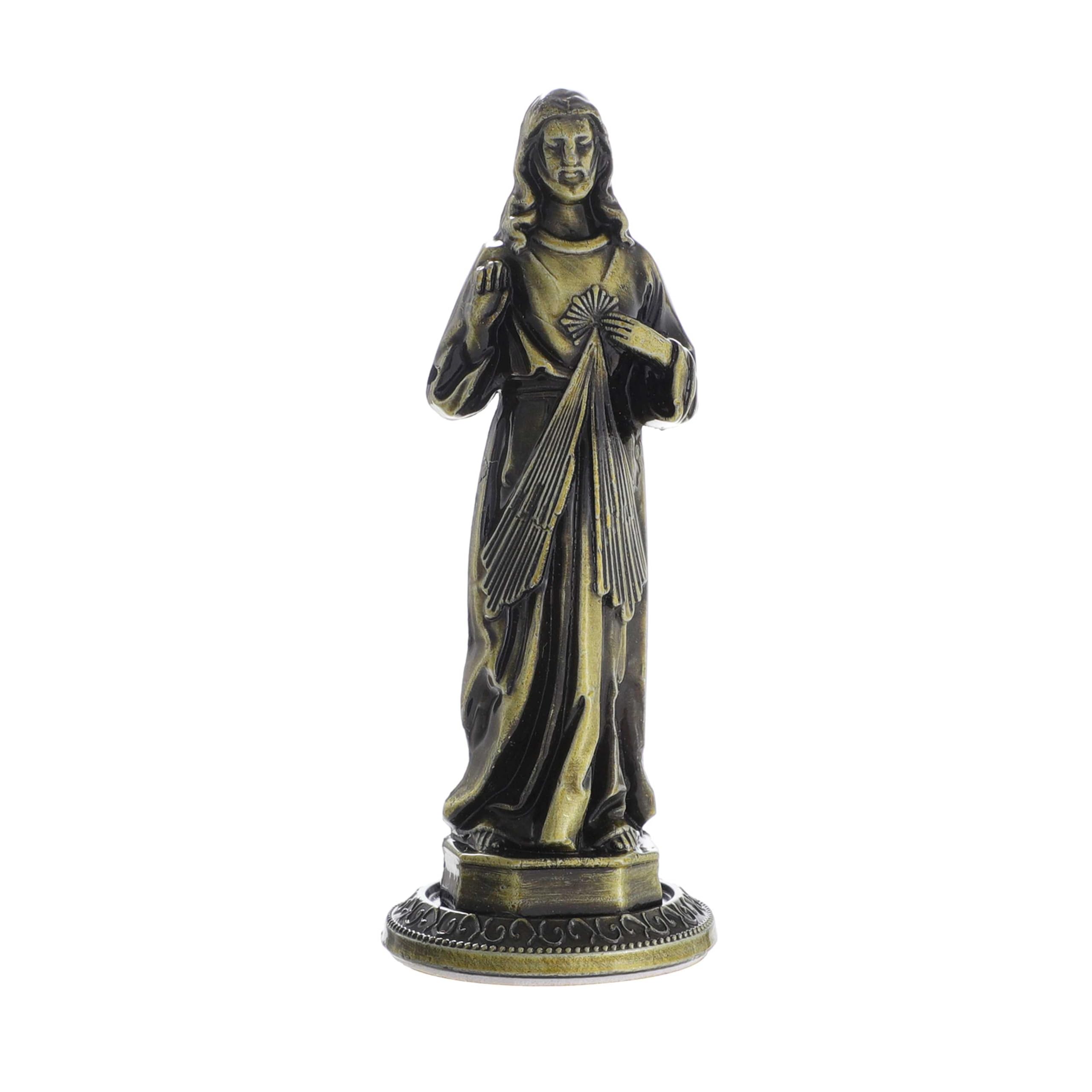 KOMI Dashboard Jesus Catholic Sacred Heart of Juses Statue Car Accessory Christian and Catholic Figurines, Religious Gifts Gifts Home Office Table Decor