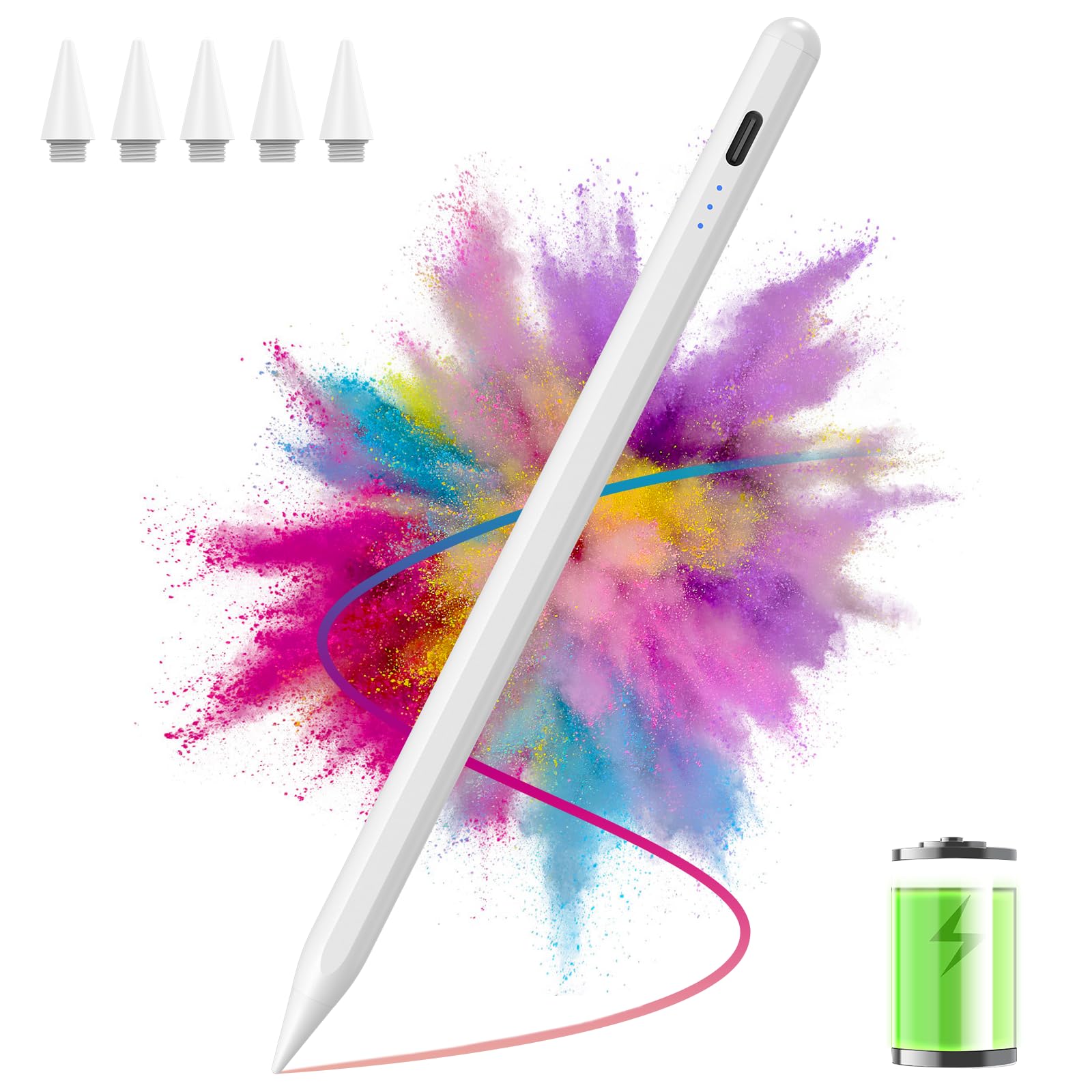 Photo 1 of NEWCOO Stylus Pen Apple Pencil for iPad 2018-2025, Faster Charging Magnetic Pen with Tilt Sensitivity & Palm Rejection, Pencil for iPad A16/6/7/8/9/10/11, iPad Pro 11"/12.9"/M4, IPad Air 3/4/5/M2/M3