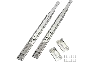 OCG Soft Close Drawer Slides 22 Inch (1 Pair), Full Extension Ball Bearing Low Noise Drawer Slides for Cabinets with Face Frame, with Rear Mounting Brackets