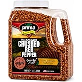 Prima Spice Crushed Red Pepper Flakes- 4 Pound Bulk Value-Hot Chili Flakes-Commercial And Home Cooking-Great For Pizza And Pasta