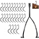 YCRQZMG 24 Pack Cabinet Door Painting Hangers, No-Drill Carbon Steel Spray Paint Hooks &amp; Drying Rack for Kitchen Cabinet Wardrobe Doors, Paint Drying Brackets for Furniture Refinishing &amp; Woodworking