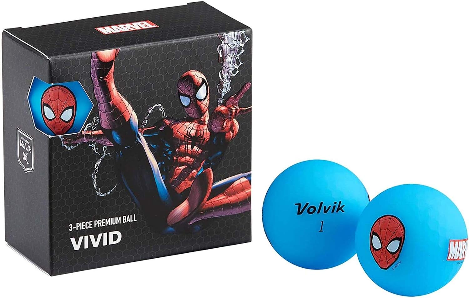Volvik Marvel Golf Balls - Various Superhero Gift Sets - Spiderman/Hulk/Thor/Black Panther/Captain America/Iron Man
