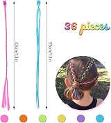 VEGCOO 36 Pcs Kids Hair Extensions Clips Braided Accessories Girls Party 12 view 2