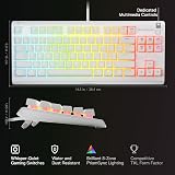SteelSeries Apex 3 TKL Gaming Keyboard Silent 8-Zone RGB IP32 White view 3