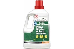Green Flag Liquid Plant Fertilizer 5-15-5 – 1 Liter - Plant Starter & Transplant Fertilizer – Root Booster for Seedlings, Flo