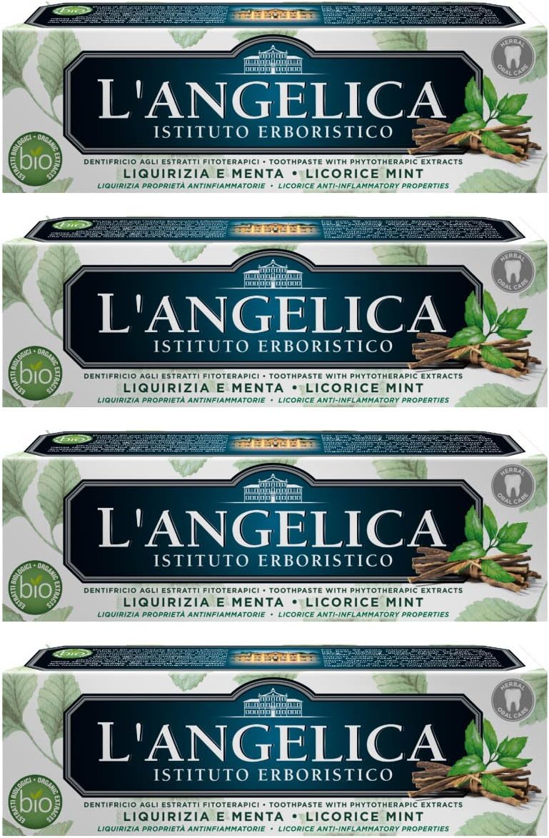Langleica Toothpaste L’Angelica Toothpaste with Phytotherapic Extracts, with Licorice and ...