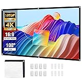 100 inch Projector Screen, 16:9 Foldable