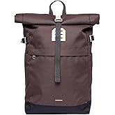 Sandqvist Men's Icon Medium Rolltop Backpack, Brown With Natural Leather, One Size