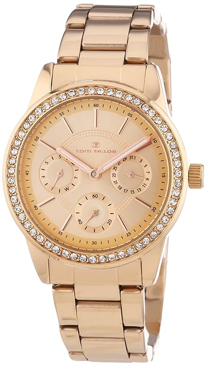 TOM TAILOR Damen-Armbanduhr Analog Quarz Edelstahl beschichtet 5411803