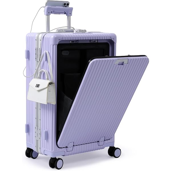 Amazon.com | Nobl Travel Zipperless Check In Suitcase - Aluminum